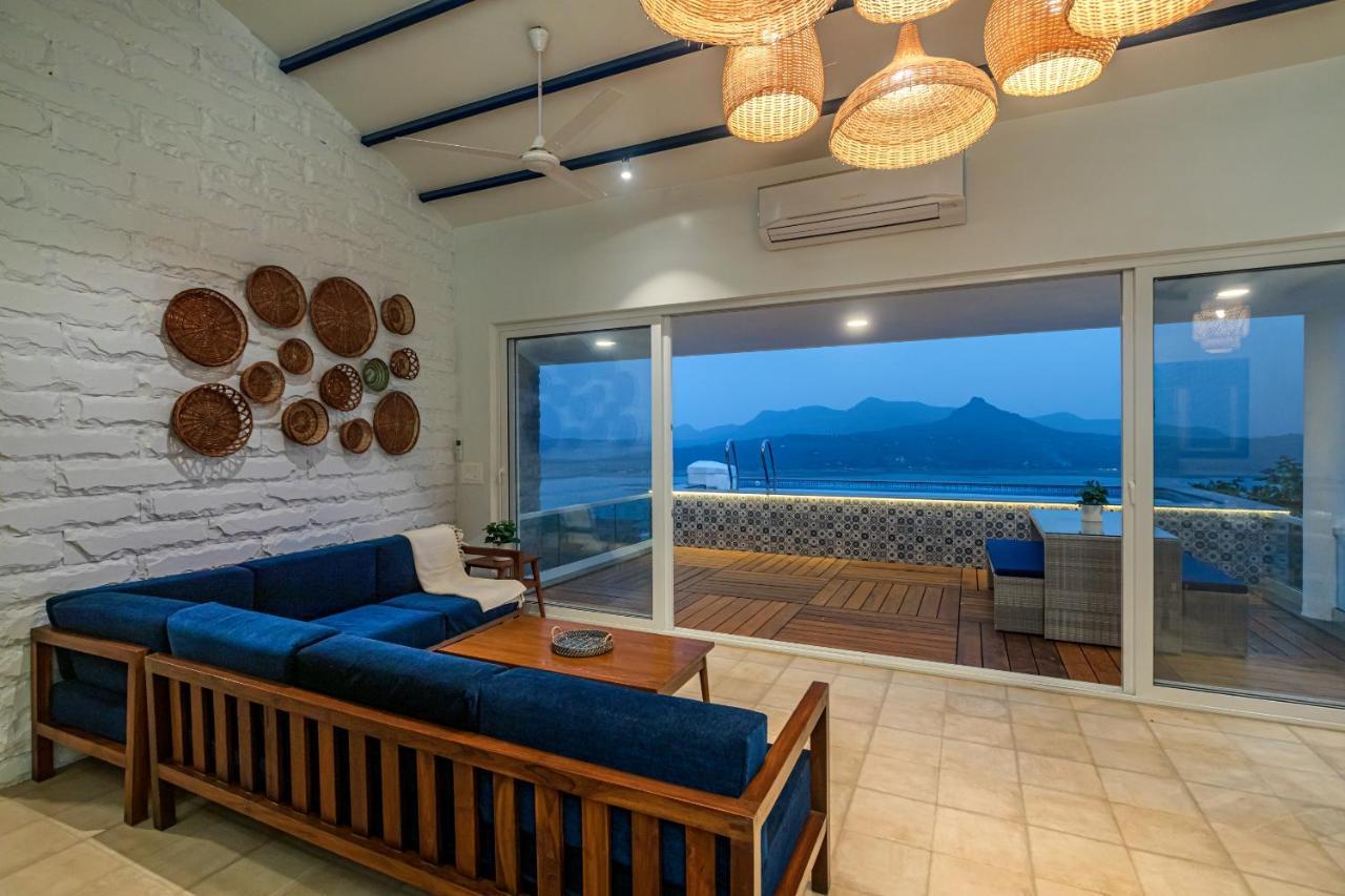 Saffronstays Kaia Waters: Greek-Style Villa with Pawna Lake Panorama Kolvan Exterior photo